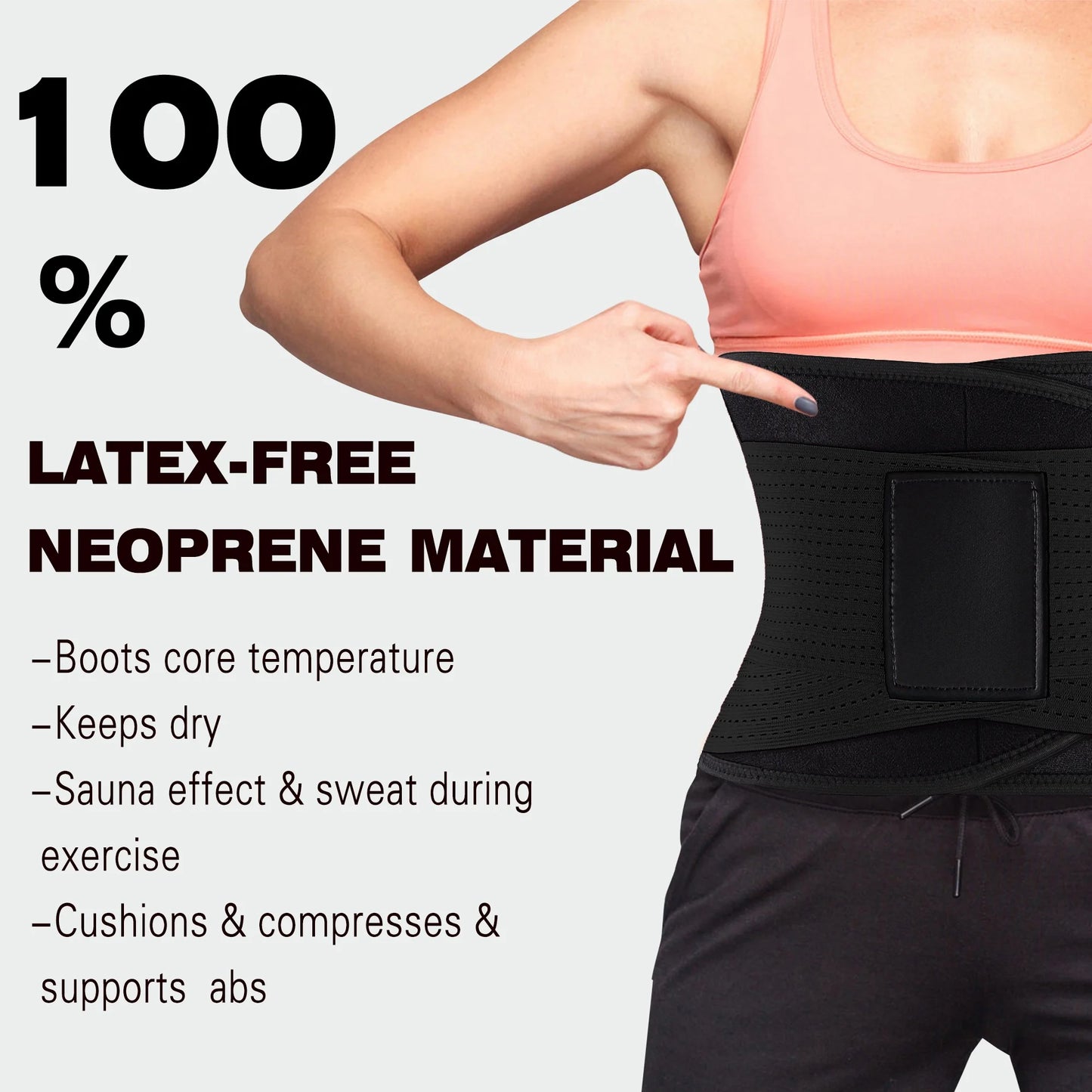 Waist Trainer Belt for Women Men Sweat Waist Trimmer and Sauna Belt for Working Out
