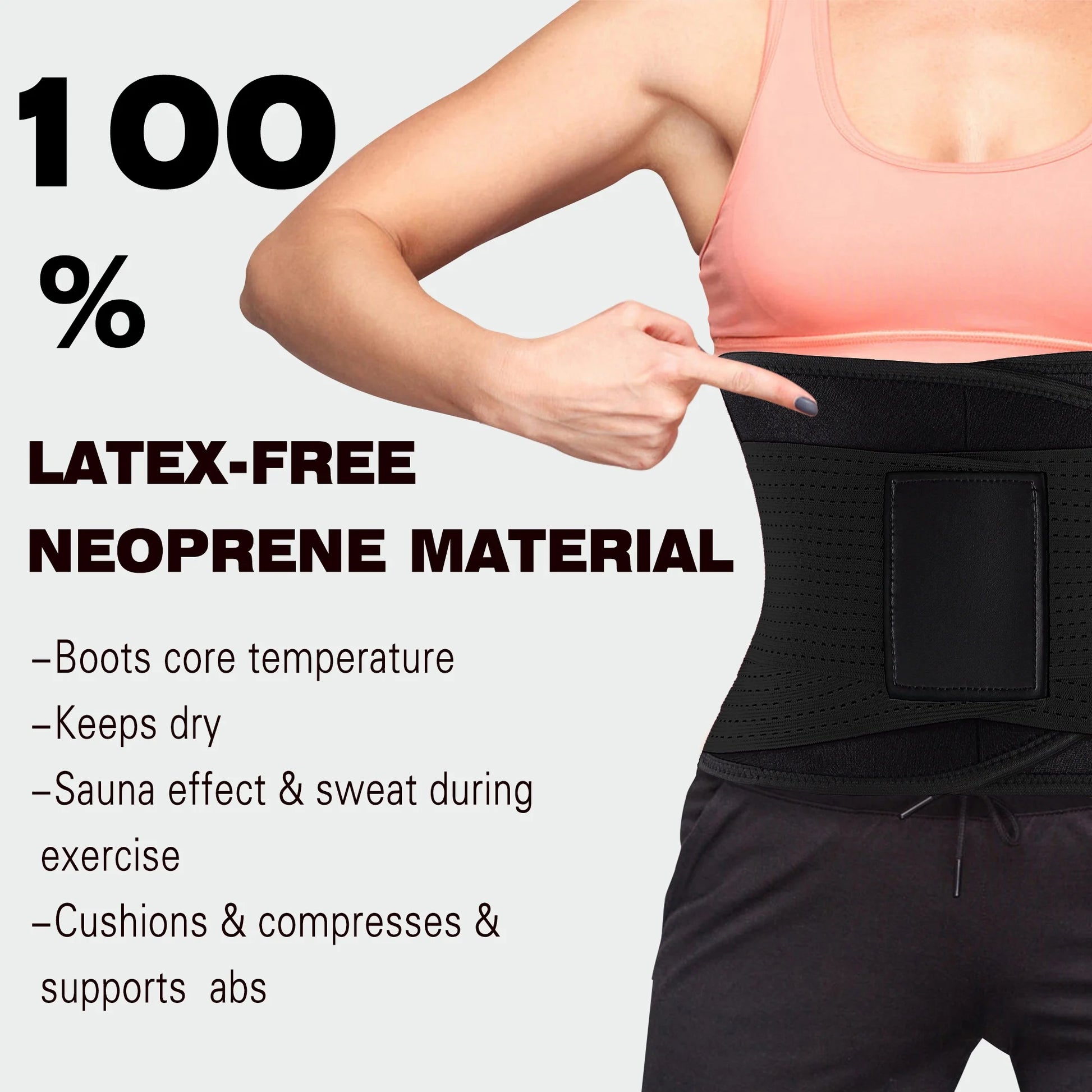 Waist Trainer Belt for Women Men Sweat Waist Trimmer and Sauna Belt for Working Out