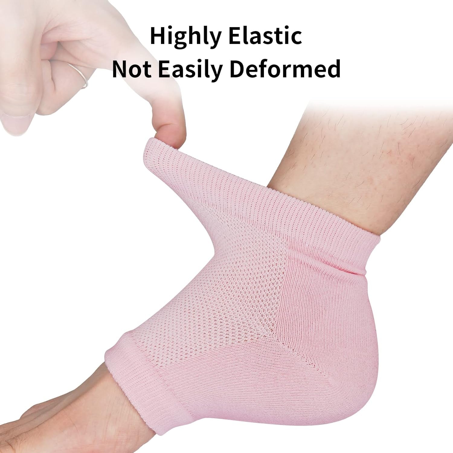 3 Pairs Moisturizing Heel Socks for Dry Cracked Feet, Gel Repair Moisture Spa Socks for Women Dry Cracked Heels Overnight (Regular)