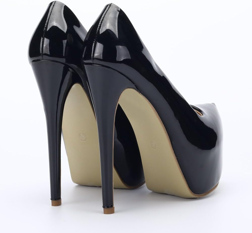 Women'S Hidden Platform Stiletto High Heels Slip on Pumps